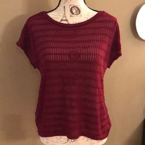 Cute Burgundy Knit Top.